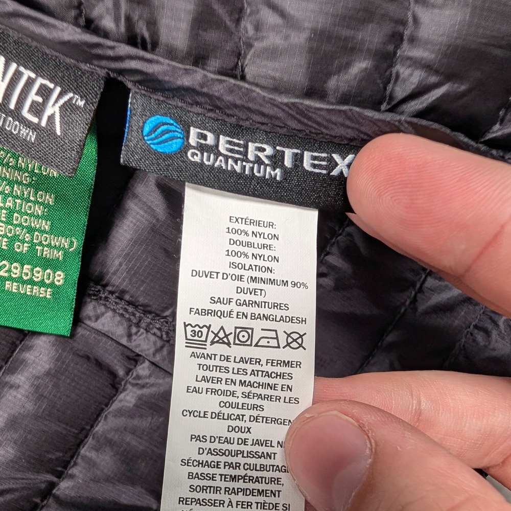 L.L. Bean Puffer Vest Mens XL Black Goose DownTek 850 Ultralight Pertex Quantum - Picture 8 of 10